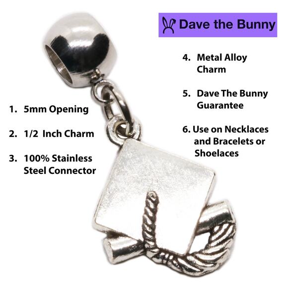 Elegant Graduation Charm - Great Graduation Gifts for Her - Enhance Graduation - Picture 3 of 5